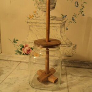 vintage glass butter churn